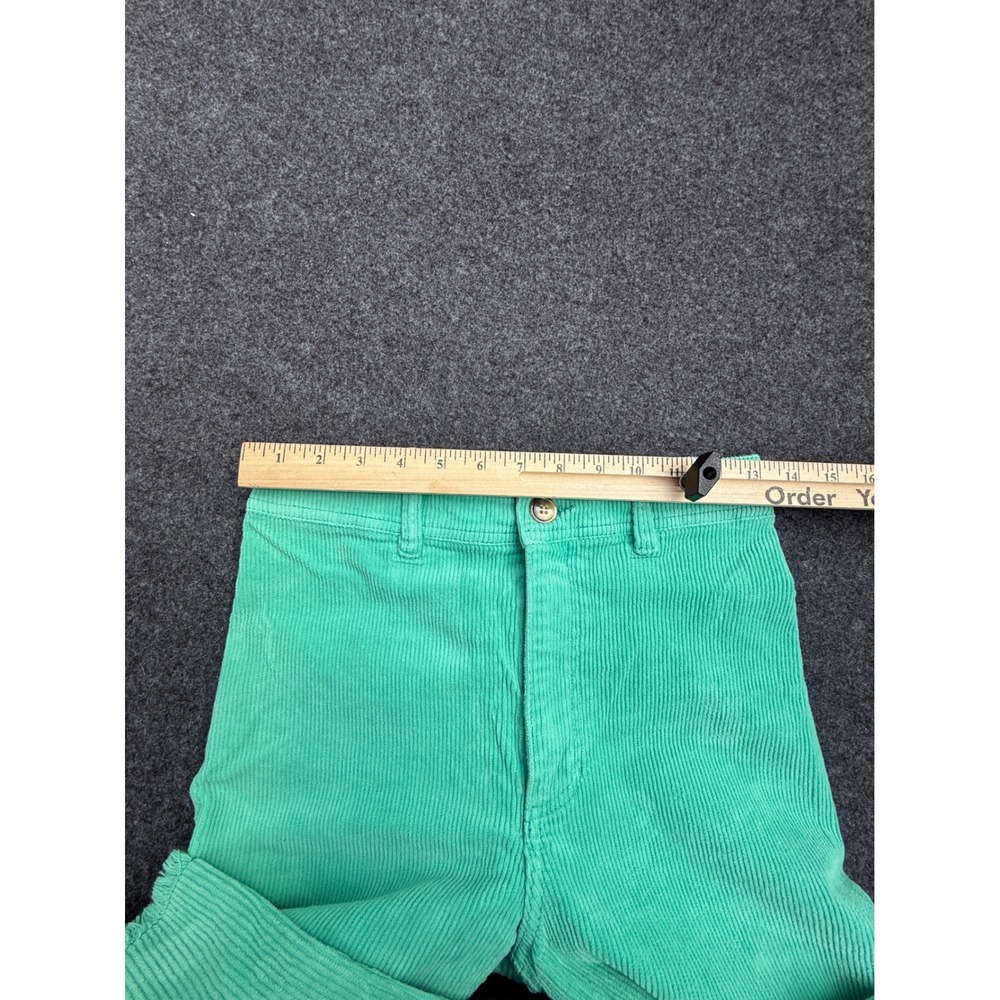 Billabong Pants Womens 26 Green Corduroy High Rise Wide Leg Raw Hem Coastal - Picture 4 of 10
